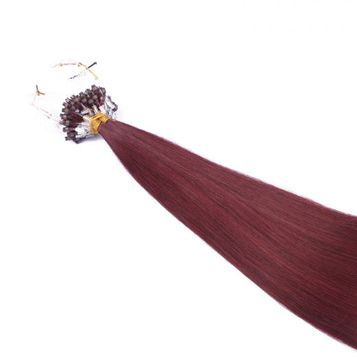 Microring Extensions #99 Hellbraun-Violett-Mahagoni &ndash; 100 % Echthaar