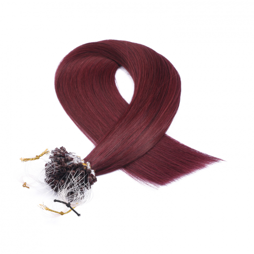 Microring Extensions #99 Hellbraun-Violett-Mahagoni &ndash; 100 % Echthaar