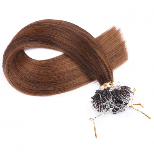 25 x Micro Ring / Loop - 4/30 Gestr�hnt - Hair Extensions 100% Echthaar - NOVON EXTENTIONS 50 cm - 0,5 g