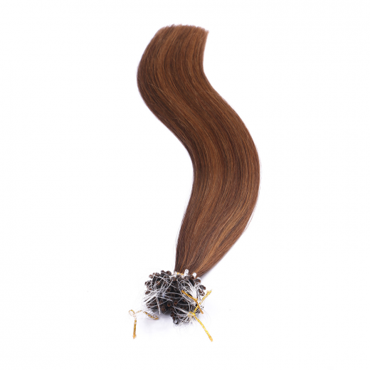 25 x Micro Ring / Loop - 4/30 Gestr�hnt - Hair Extensions 100% Echthaar - NOVON EXTENTIONS 50 cm - 0,5 g
