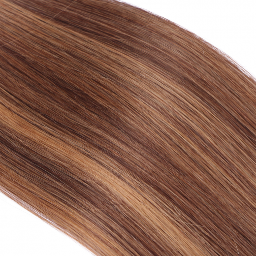 25 x Micro Ring / Loop - 6/12 Gestrhnt - Hair Extensions 100% Echthaar - NOVON EXTENTIONS 50 cm - 0,5 g