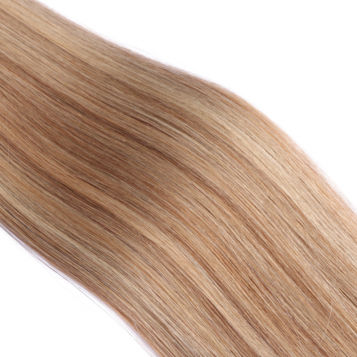 25 x Micro Ring / Loop - 18/24 Gestrhnt - Hair Extensions 100% Echthaar - NOVON EXTENTIONS 60 cm - 1 g