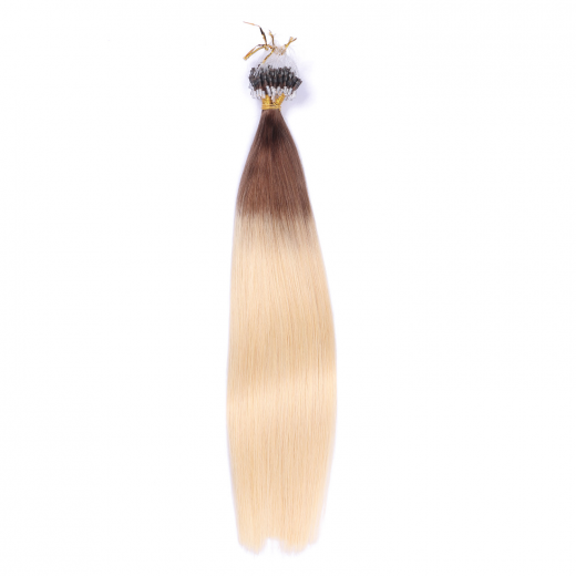 25 x Micro Ring / Loop - 17/20 Ombre - Hair Extensions 100% Echthaar - NOVON EXTENTIONS 60 cm - 1 g