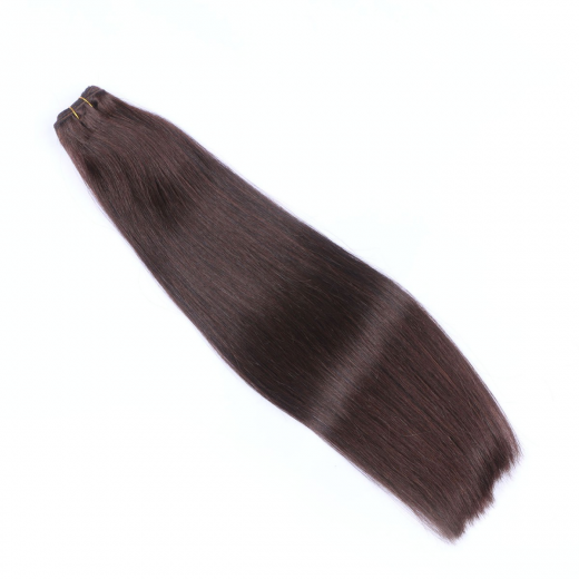 Echthaar Tressen - Weft Extentions - 2 Dunkelbraun 60 cm