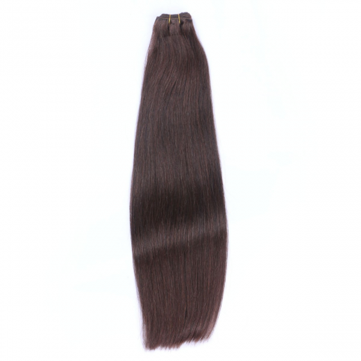 Echthaar Tressen - Weft Extentions - 2 Dunkelbraun 60 cm