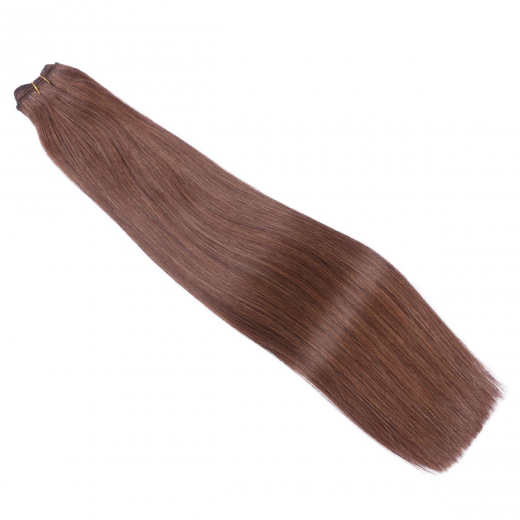 Echthaar Tressen - Weft Extentions - 4 Schokobraun 50 cm