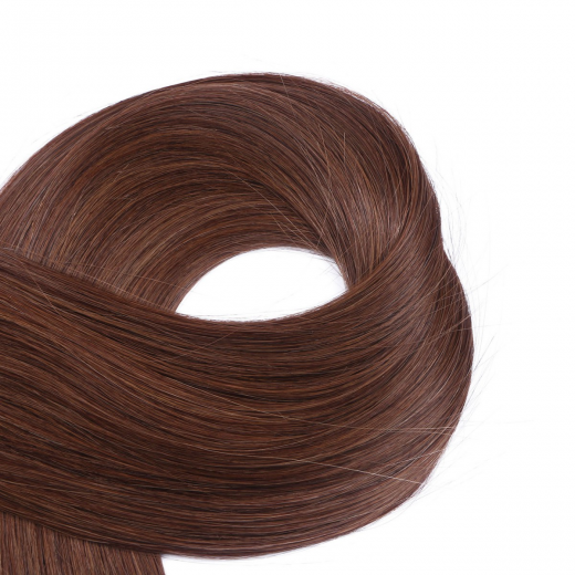 Echthaar Tressen - Weft Extentions - 4 Schokobraun 50 cm