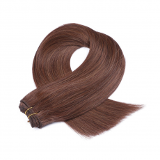 Tressen Extensions #4 Schokobraun &ndash; 100 % Echthaar...