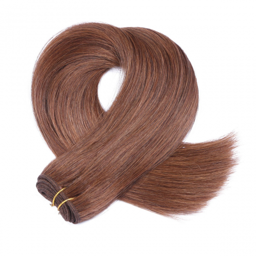 Echthaar Tressen - Weft Extentions - 6 Braun 40 cm
