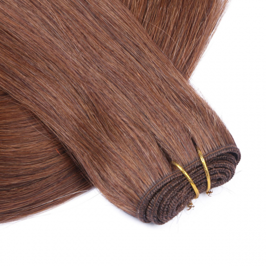 Echthaar Tressen - Weft Extentions - 6 Braun 40 cm
