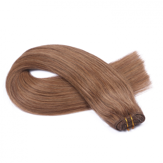 Echthaar Tressen - Weft Extentions - 7 Mittelnaturblond 50 cm