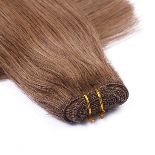 Echthaar Tressen - Weft Extentions - 7 Mittelnaturblond 50 cm