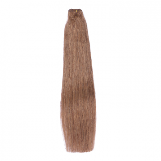 Echthaar Tressen - Weft Extentions - 7 Mittelnaturblond 50 cm