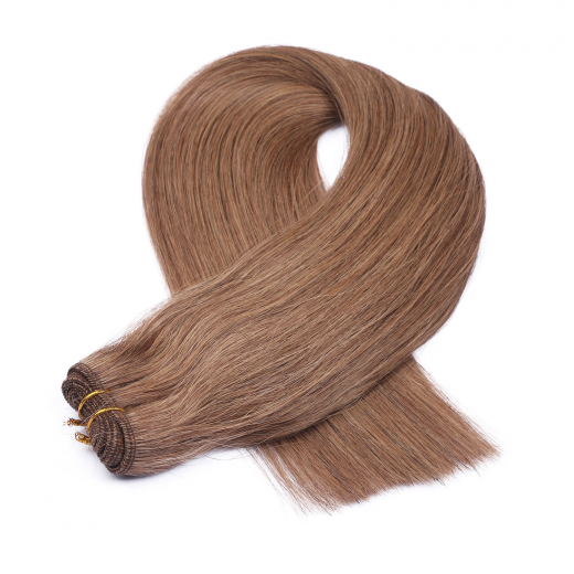 Echthaar Tressen - Weft Extentions - 7 Mittelnaturblond 50 cm