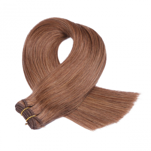 Echthaar Tressen - Weft Extentions - 8 Goldbraun 60 cm