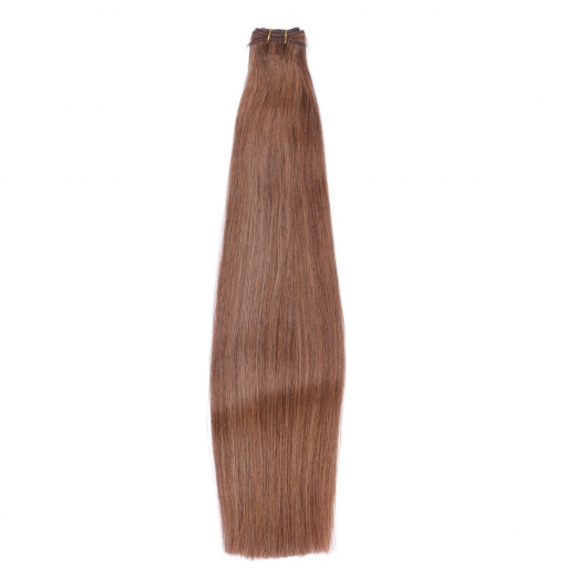 Echthaar Tressen - Weft Extentions - 8 Goldbraun 60 cm