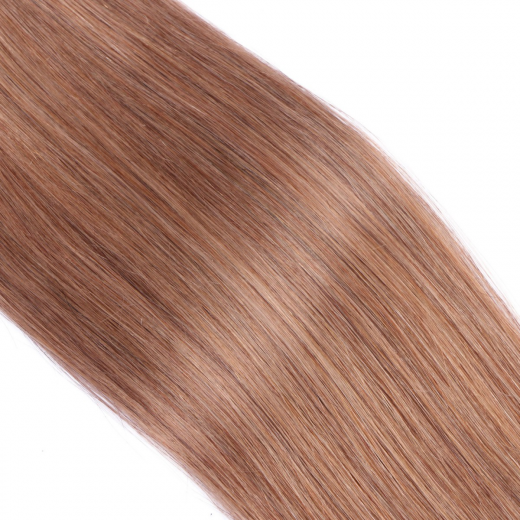 Echthaar Tressen - Weft Extentions - 10 Leichtbraun 60 cm