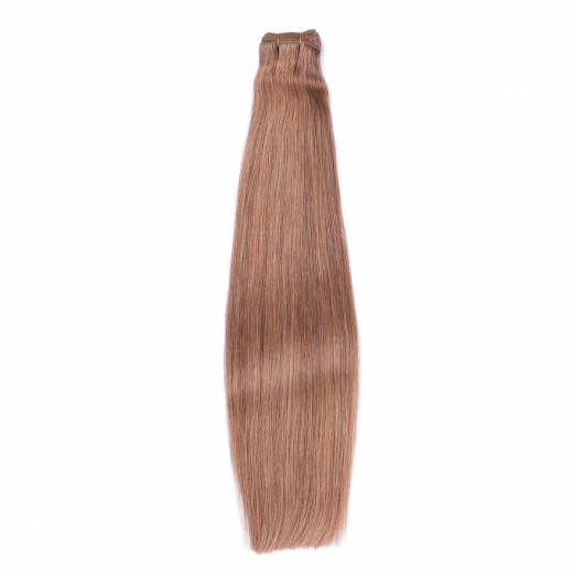 Echthaar Tressen - Weft Extentions - 10 Leichtbraun 60 cm