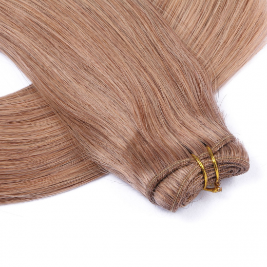 Tressen Extensions #12 Hellbraun &ndash; 100 % Echthaar