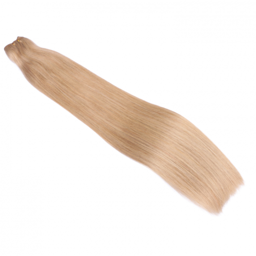 Echthaar Tressen - Weft Extentions - 16 Hellblond natur 50 cm