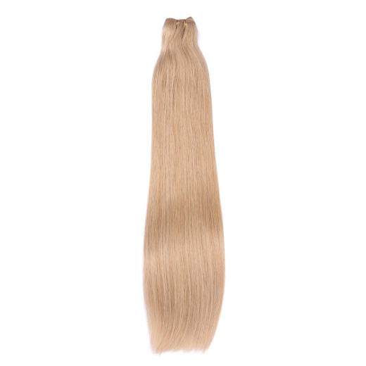 Echthaar Tressen - Weft Extentions - 16 Hellblond natur 50 cm