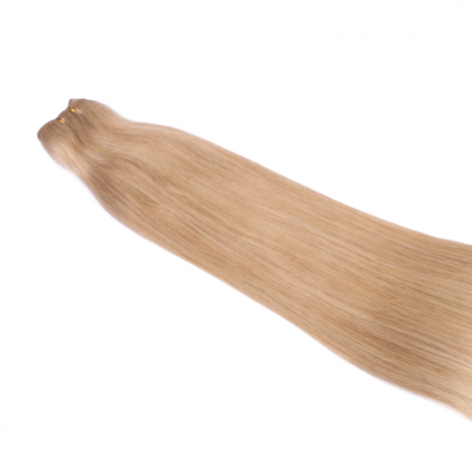 Echthaar Tressen - Weft Extentions - 16 Hellblond natur 50 cm