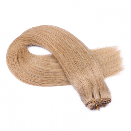 Echthaar Tressen - Weft Extentions - 16 Hellblond natur 60 cm