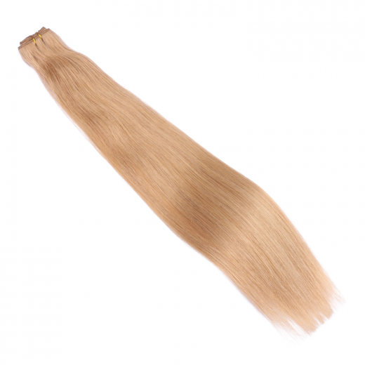 Echthaar Tressen - Weft Extentions - 19 Mittelgoldblond 40 cm