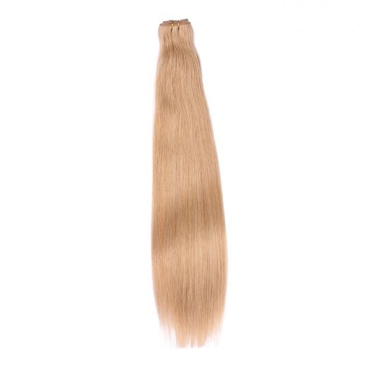 Echthaar Tressen - Weft Extentions - 19 Mittelgoldblond 60 cm