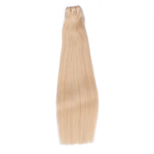 Echthaar Tressen - Weft Extentions - 24 Goldblond 50 cm