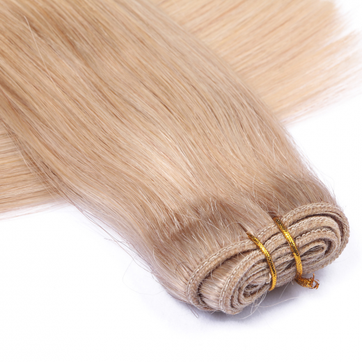 Echthaar Tressen - Weft Extentions - 101 Mittelblondasch 60 cm