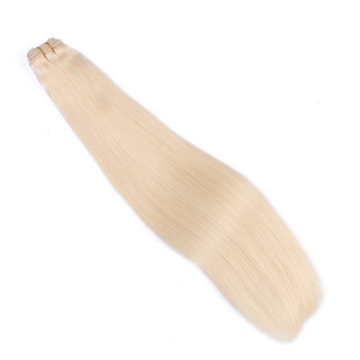 Echthaar Tressen - Weft Extentions - 613 Helllichtblond 60 cm