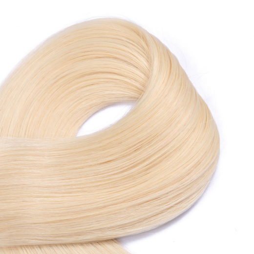 Echthaar Tressen - Weft Extentions - 613 Helllichtblond 60 cm