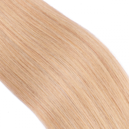 Echthaar Tressen - Weft Extentions - 18 Naturaschblond 40 cm
