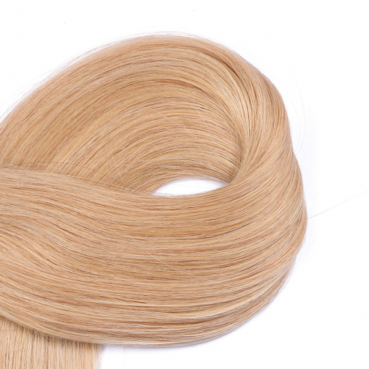 Echthaar Tressen - Weft Extentions - 18 Naturaschblond 40 cm