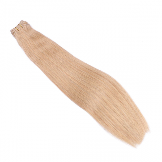 Echthaar Tressen - Weft Extentions - 18 Naturaschblond 50 cm