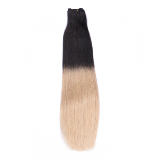 Echthaar Tressen - Weft Extentions - 1b/24 Ombre 50 cm