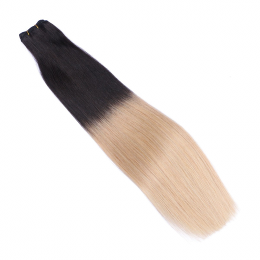 Echthaar Tressen - Weft Extentions - 1b/24 Ombre 60 cm