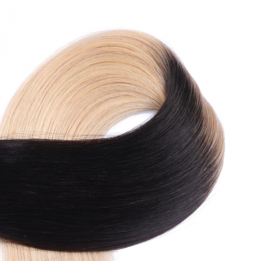 Echthaar Tressen - Weft Extentions - 1b/24 Ombre 60 cm