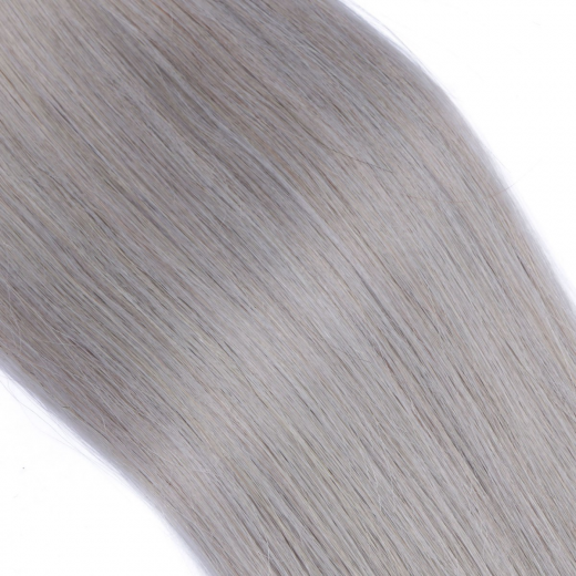 Echthaar Tressen - Weft Extentions - 1b/Silver Ombre 50 cm