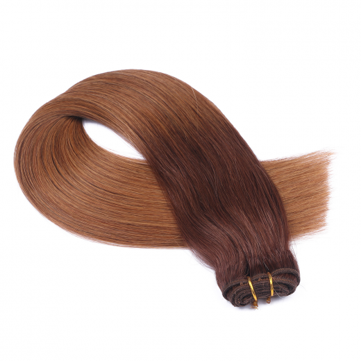 Echthaar Tressen - Weft Extentions - 2/8 Ombre 40 cm