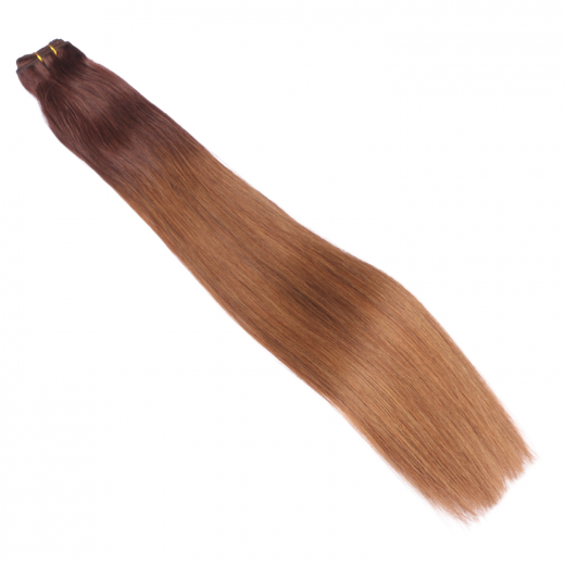 Echthaar Tressen - Weft Extentions - 2/8 Ombre 40 cm