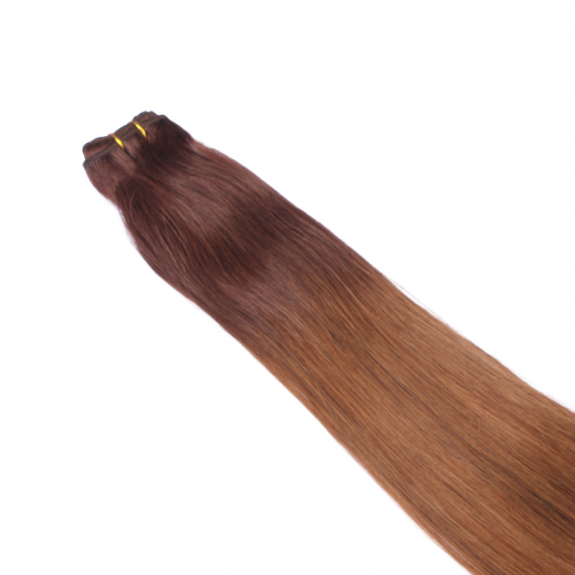 Echthaar Tressen - Weft Extentions - 2/8 Ombre 40 cm