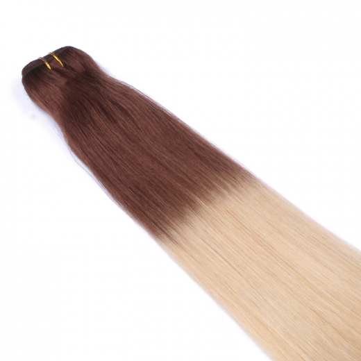 Echthaar Tressen - Weft Extentions - 4/60 Ombre 50 cm