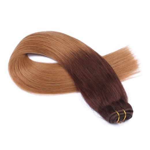 Echthaar Tressen - Weft Extentions - 6/27 Ombre 60 cm