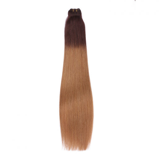 Echthaar Tressen - Weft Extentions - 6/27 Ombre 60 cm