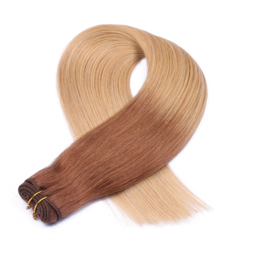 Echthaar Tressen - Weft Extentions - 12/26 Ombre 60 cm