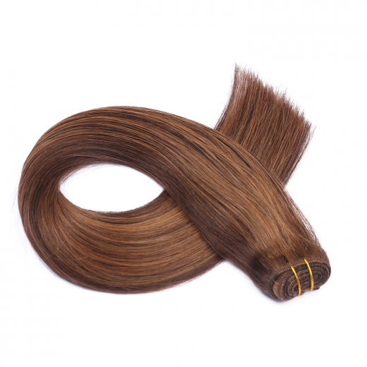 Echthaar Tressen - Weft Extentions - 4/30 Gestrhnt 50 cm