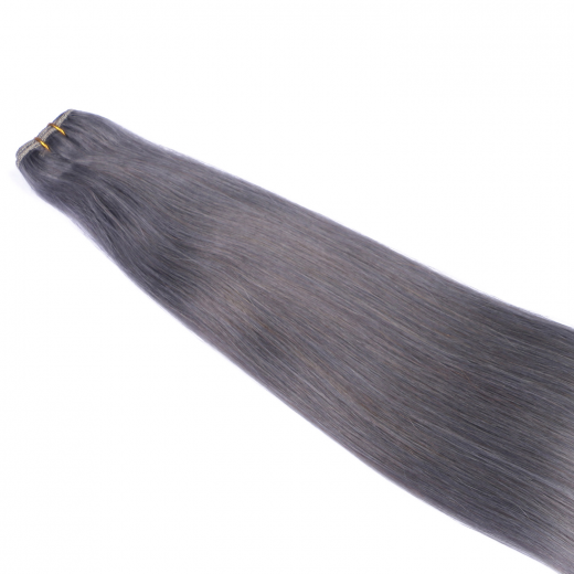 Echthaar Tressen - Weft Extentions - Darkgrey