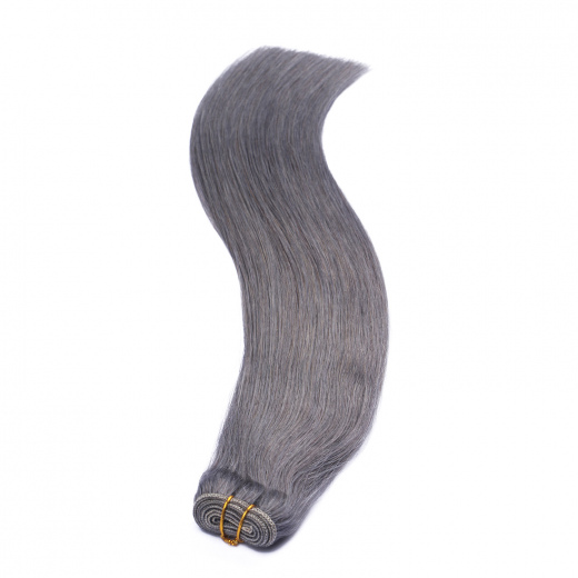 Echthaar Tressen - Weft Extentions - Darkgrey